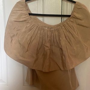 Zara  NWT off shoulder tan top